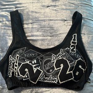 Rare Adidas Rita Ora Blacker Than Night Bra Top